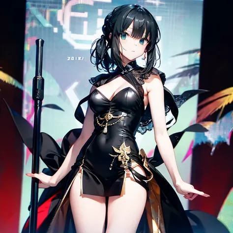 black hair, large breasts, sexy, knights