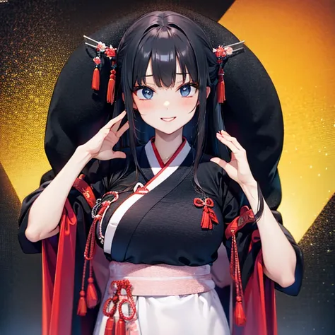 Black hair, sexy, large breasts, hanbok