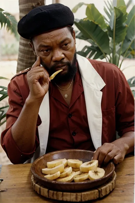 president samora machel eating bananas