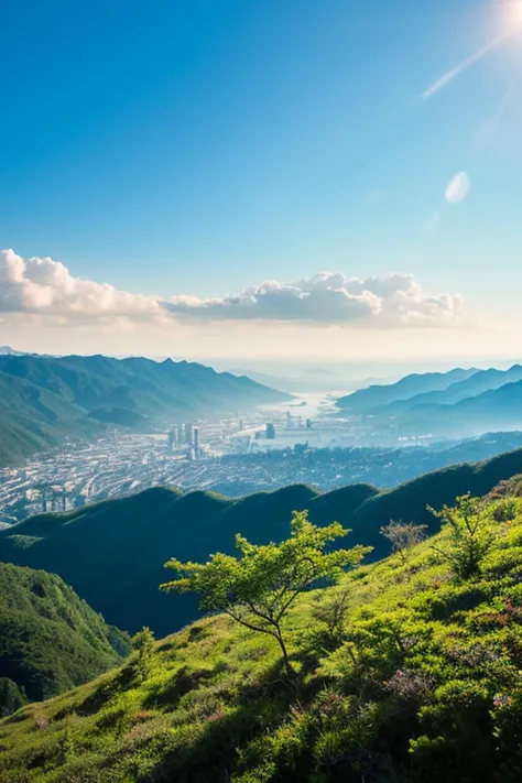 yuki,pale,幻想的なlandscapes,yuki山,landscapes,Crystal clear sky,beatuful nature