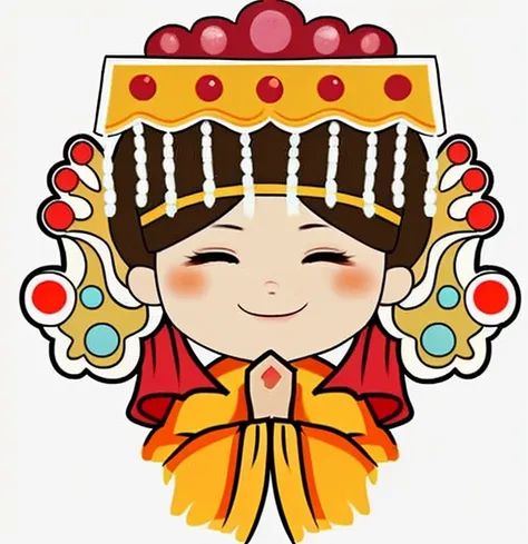 a cartoon girl wearing a crown and holding her hands together, traditional chinese, chinese princess, ancient china art style, ancient chinese princess, palace ， a girl in hanfu, chinese empress, chinese girl, korean woman, ancient asian dynasty princess, ...