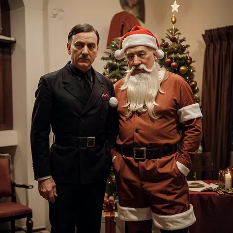 Hitler beside Santa Claus.