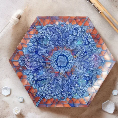 plate with a design on it, mandalas, simplified zentangle, inspired by Howard Mehring, intermediate art, intricate!!, intricate designs, circle forms, detailed designs, detailed art, inspired by William Dobson, inspired by M.C. Escher, inspired by M. C. Es...