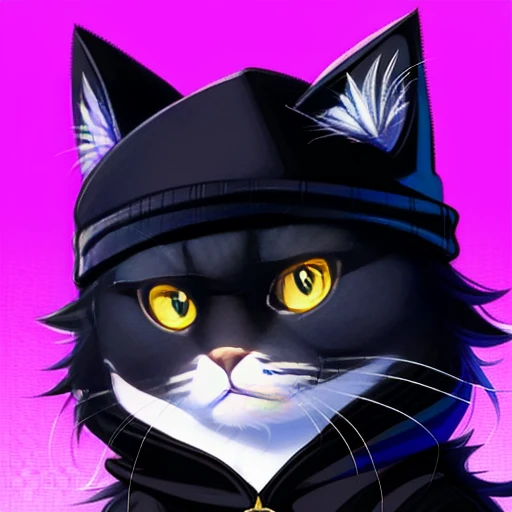 Close-up of a cat wearing a black knitted hat and sunglasses, Street Outfit, beautiful digital art, Adorable Digital Paint, furry art, Hairy Artist, awesome cat, Furry digital art, Anthropomorphic cat, Wearing a hoodie, Beautiful detailed digital art, Furr...