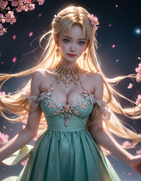 tmasterpiece，Highest image quality，super detailing，Best quality ,Extremely Delicately Beautiful, Very meticulous,Best quality, offcial art, extremely detaild的 CG unified 8k wallpapers, portrait photo of an, The most beautiful look，blond hair blue eyes，Radi...