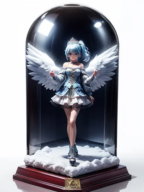 top-quality、Ultra Miniature Paintings、pvc revoltech、Full limbs、complete fingers、One pretty girl、beautiful big breasted girl、Blue ponytail、acrylic stand girl、See-through vinyl two-piece off-the-shoulder lace queen、light blue vinyl ruffle skirt、sheer lace mi...