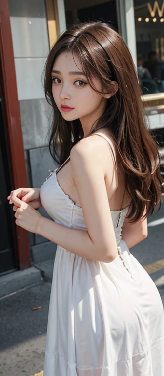 hight resolution，
1 beautiFul young woman，
（SoFt saturation：1.3）， （Fair skin：1.2），
Wear red clothes，
85mmレンズ，F/8.0，
background
Gare，
brown haired，
medium breasts⁩，

thunder

（China Street：1.3），
1girll，18year old，（Porcelain dress：1.5），Side Tie Peak，（Porcela...