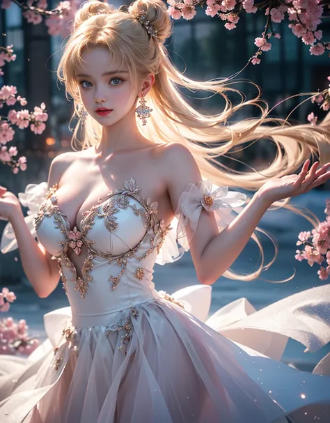 tmasterpiece，Highest image quality，super detailing，Best quality at best ,Extremely Delicately Beautiful, Very meticulous,Best quality at best, offcial art, extremely detaild的 CG unified 8k wallpapers, portrait photo of, The most beautiful look，blond hair b...