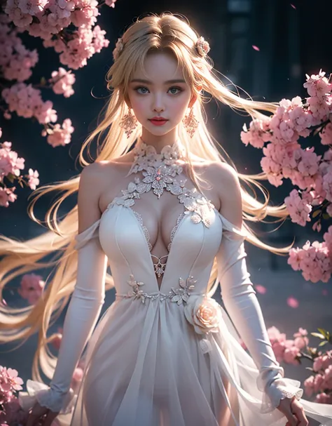 tmasterpiece，Highest image quality，super detailing，Best quality ,Extremely Delicately Beautiful, Very meticulous,Best quality, offcial art, extremely detaild的 CG unified 8k wallpapers, portrait photo of, The most beautiful look，blond hair blue eyes，Radiant...