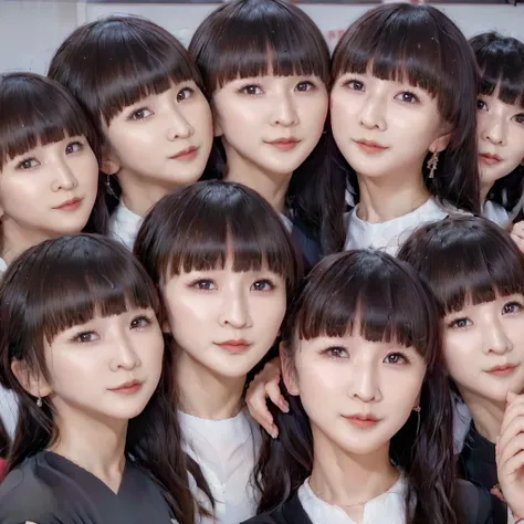 raw photo、(((multiple girls))),((((6+girls)))),((((100girls)))),(((1000girls)))、((((100 girls))))、women only、the same face、(((5y...