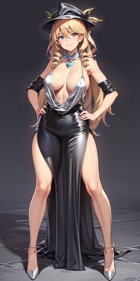 (4k, ultra high resolution, Prominence in Masterpiece, High Quality, Best Quality: 1.2) full body, 1child female, solo, 1girl, 1woman, lustful smirking smile blush, looking at viewer, sitting, blonde hair, long hair, (black jacket), beautiful and detailed ...