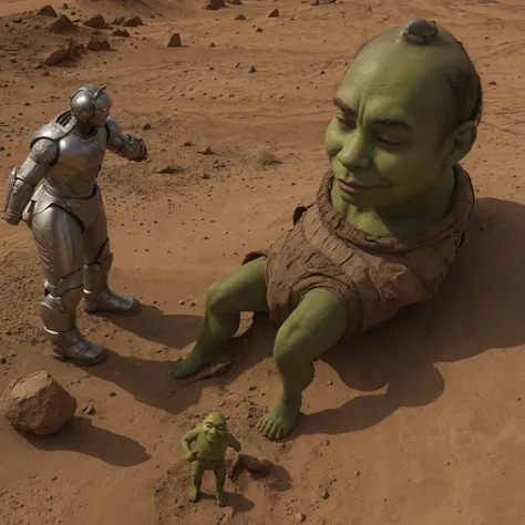 Shrek vs Giants on Mars and flying Androids