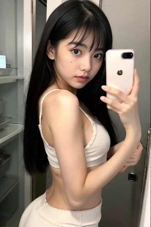 beauty asian girl doing selfie