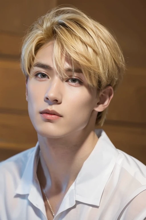 create a blonde guy with a defined jawline