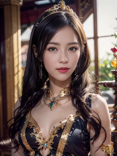 portrait of a young saint of 20 years old, saint with a beautiful and super cute face,wearing a very thin and sexy ao dai, beaut...