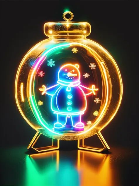 1 piece transparent glowing cute christmas gift，colorful transparent luminous plastic，christmas decorations，product design，lumin...