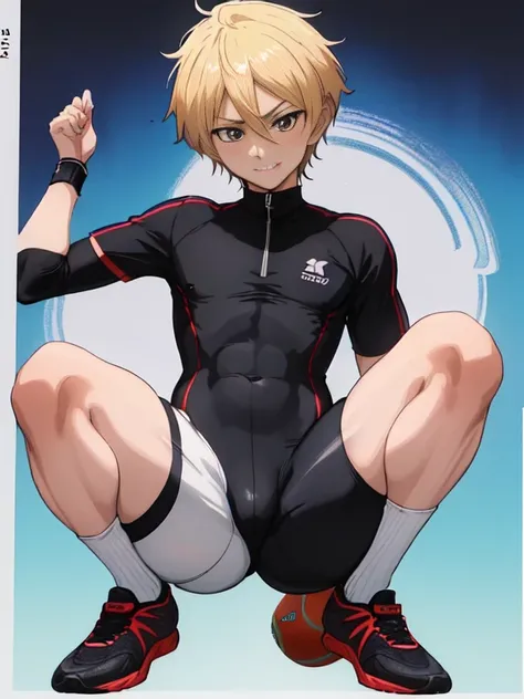 Official art,anime screen cap、Anime style,superfine illustration, hight resolution, masutepiece, best qualtiy,Best Quality,hightquality, detaileds,  (A little boy),12 years old, A young tennis idol with a super cute face.,beautiful young boy、 Standing, Coo...