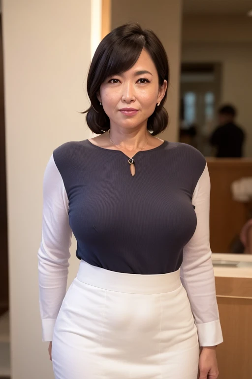 Best Quality, hight resolution, Hires, Skin definition, Detailed skin, Detailed eyes, Detailed face, 4K, 日本人A MILF, ((独奏)), (((50 years old))), (Wrinkles at the corners of the eyes:1.6), (nasolabial folds:1.3), A MILF, glamor, A sexy, Chromo-white skin, ((...