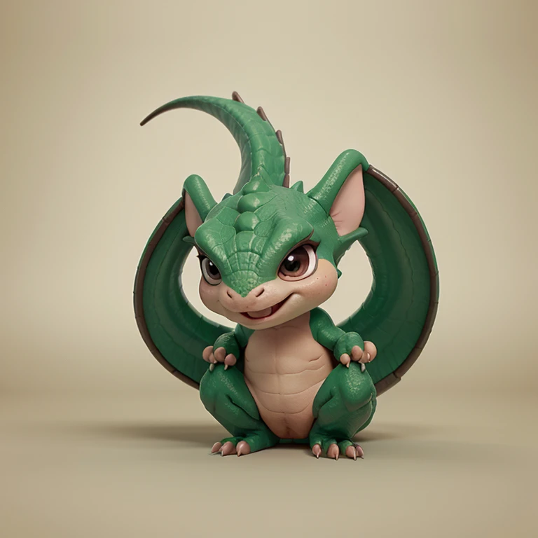 cutie baby dragon cartoon blank background