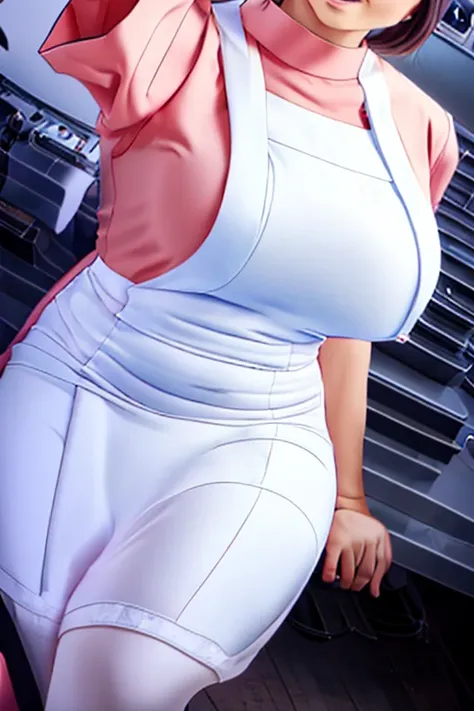 nurse uniform,hospital, latex nurse suit,nurses,busty,elbow gloves,labcoat,silverhair woman,azure eyes , gigantic boobs ,medical...