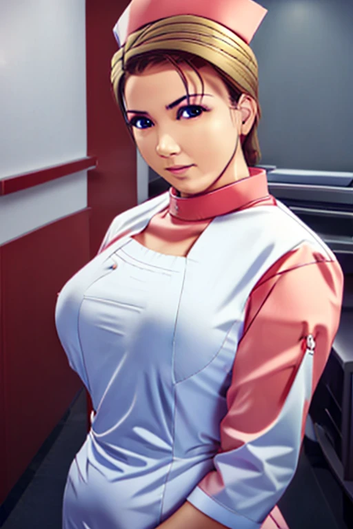 nurse uniform,hospital, latex nurse suit,nurses,busty,elbow gloves,labcoat,silverhair woman,azure eyes , gigantic boobs ,medical...