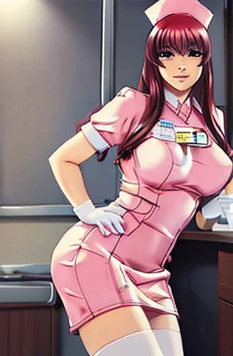 nurse uniform,hospital, latex nurse suit,nurses,busty,elbow gloves,labcoat,silverhair woman,azure eyes , gigantic boobs ,medical instruments,asian nurse,two nurses,speculum,examination room,oversize boobs, ,big ass ,strap on, lay on table ,legs spreaded,gi...