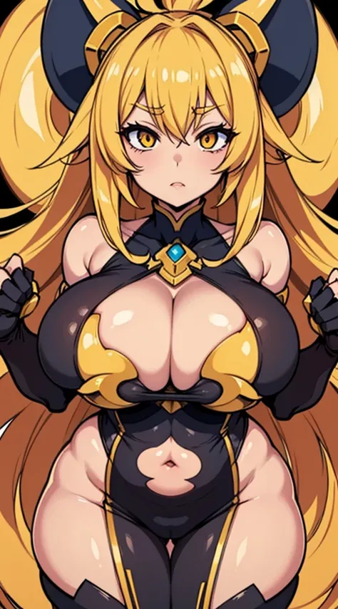 Taokaka the  Bustiest girl from Blazblue looking like a hot babe,gourgeous goddess,beautifull,cute face with a large,curvy voluptuous body, massive breasts, thick thighs wearing see through reaveling outfit