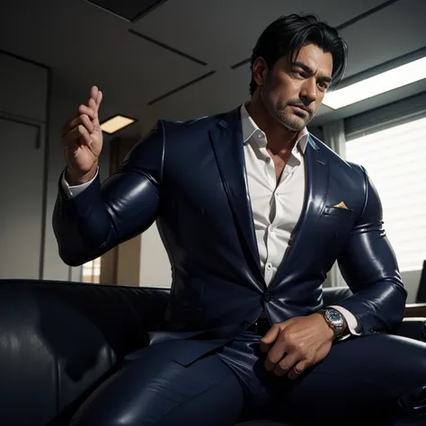 50 years old,daddy,"shiny suit ",Dad sat on sofa,k hd,in the office,"big muscle", gay ,black hair,asia face,masculine,strong man,the boss is horny,handsome,,leather gloves,lecherous dad,look straight ahead,"dad is a handsome","raise your hand"