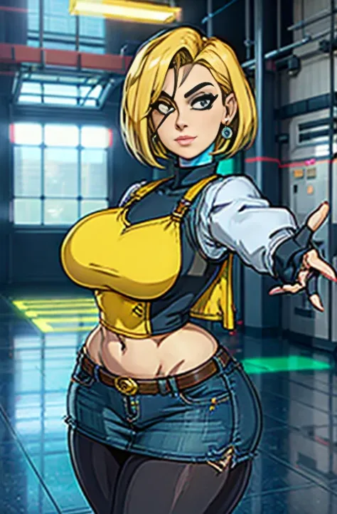 (dynamic pose:1.5), (foreshortening:1.6), (head fully in frame:1.3), (beautiful face:1.5), (cowboy shot:1.3), looking at viewer, beautiful eyes, (curvy:1.3), (large breasts:1.3), (wide hips:1.2), narrow waist, (abs), rizdraws, thick lineart, (film grain:1....