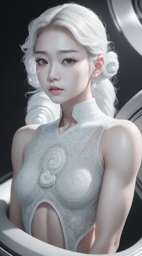 mind control, (master piece, Ultra Quality, ultra high resolution, 8k, intricate: 1.2), (Detailed face:1.2), beautiful, young Korean, white skin, double eyelids, detailed skin, 1 girl, ((realistic)), Abs, good lighting quality, muscular veins, ((pale skin)...