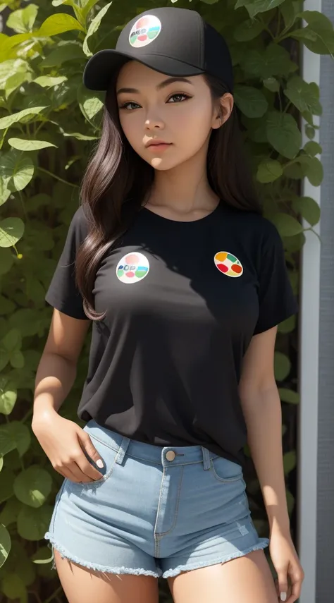 Hot girl, hidden with a sticker