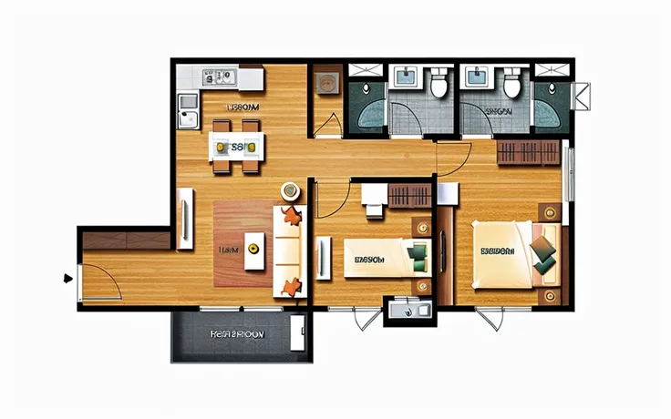 (floor plan design:1.2), (apartment floor plan:1.2), ((best quality)),((masterpiece)),((realistic)), , chair , authentic, soft l...