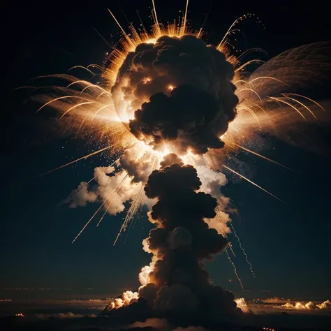 Erstelle mir eine atomexplosion im universum