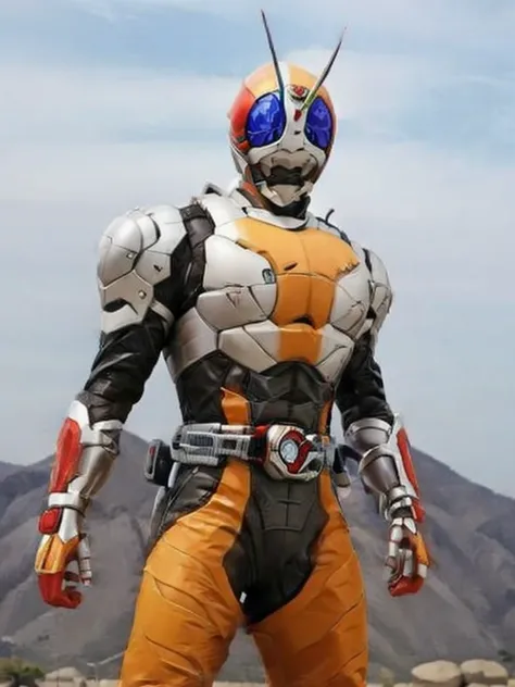 kamen rider (saber) , hero , man , armor suit (Eagle Armor Cloth), guardian , Frame background , cosmo power of fire eagle