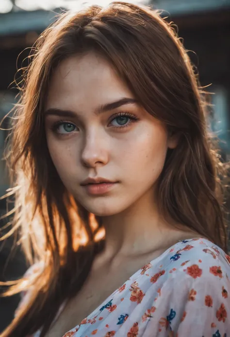 cinematic photo of instagram photo, anime, portrait photo of russian 1girl, 24 y.o, cute face, colorful, perfect face, natural skin, cleavage, hard shadows, film grain. highly detailed, professional, gritty, sharp focus, high budget hollywood movie