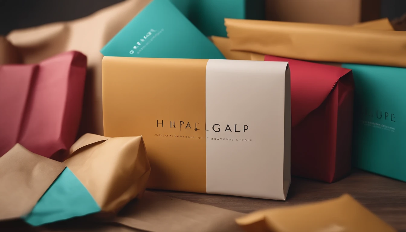 a detailed shot of a blank packaging mockup, with crisp folds and vibrant colors that showcase the potential for eye-catching product