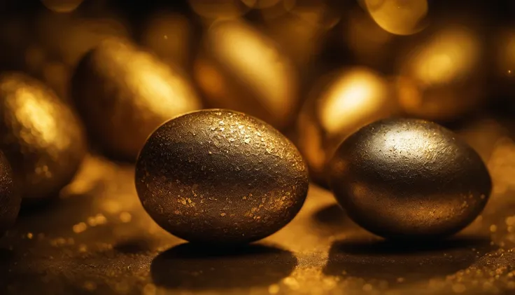 an abstract shot of a bold, textured background with specks of gold or silver foil, symbolizing the magic and wonder of Easter, adding a touch of elegance and mystery to the composition