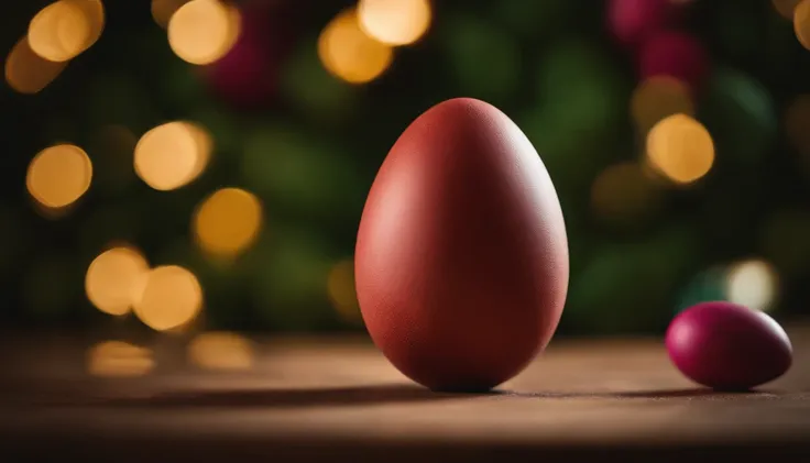 a minimalist shot of a bold, solid-colored background with a single, strategically placed Easter egg or decoration, creating a visually impactful and clean composition that highlights the simplicity and beauty of the Easter theme