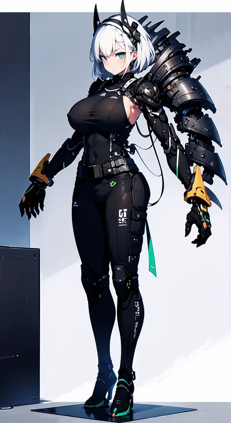 8K,Ultra Detail,ultra-quality,ultra precision,ultimate masutepiece,No extra arms,No extra legs,No extra fingers,No extra hands,Girl,mechanical armor,big boobs,cyber dimension,