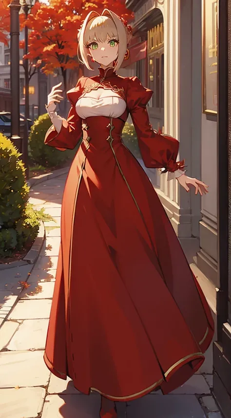 (((Nero Claudius Fate))),((Red long dress))