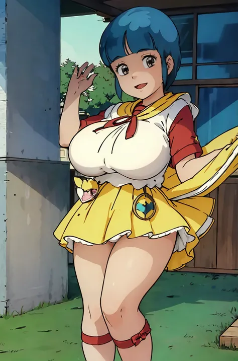 masterpiece, best quality, high resolution,high-detail,1girl, solo,outdoor, morisawa, plump,Overflowing super big breasts,Whip thigh,Ultra mini skirt,Pussy, crowd,Crotch open,