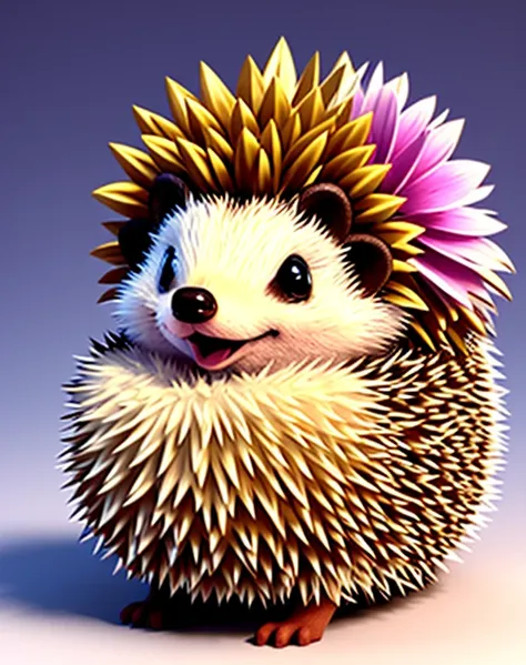 hedgehog, spikes, yuki, flower, 。.3D, game design