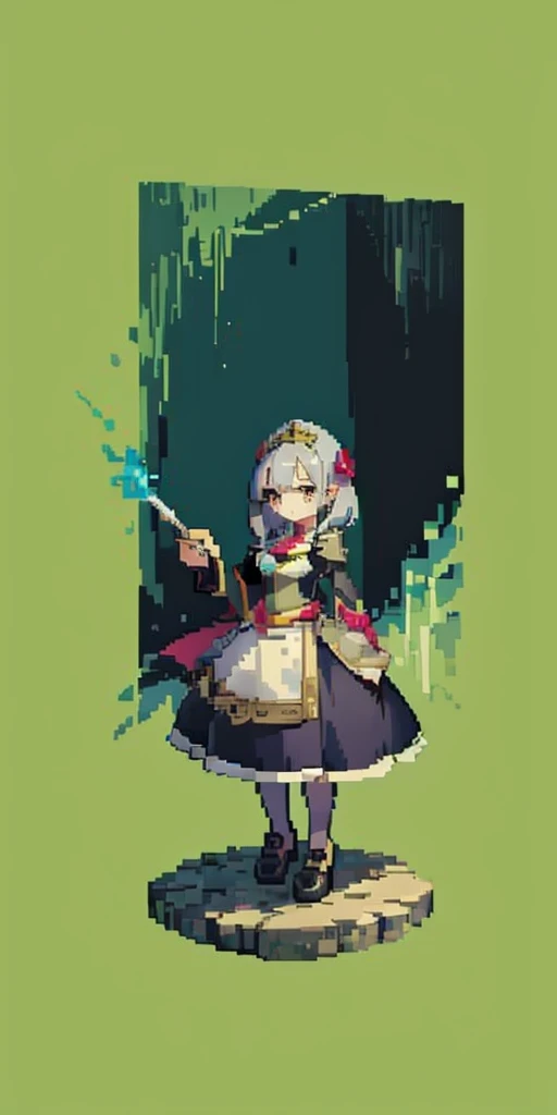 ((masterpiece)), top quality, (best quality), (hight delail) ,pixel art, 1girl, full body