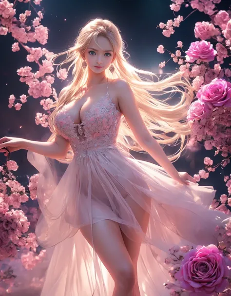 tmasterpiece，Highest image quality，super detailing，Best quality ,Extremely Delicately Beautiful, Very meticulous,Best quality, offcial art, extremely detaild的 CG unified 8k wallpapers, portrait photo of an, The most beautiful look，blond hair blue eyes，Radi...