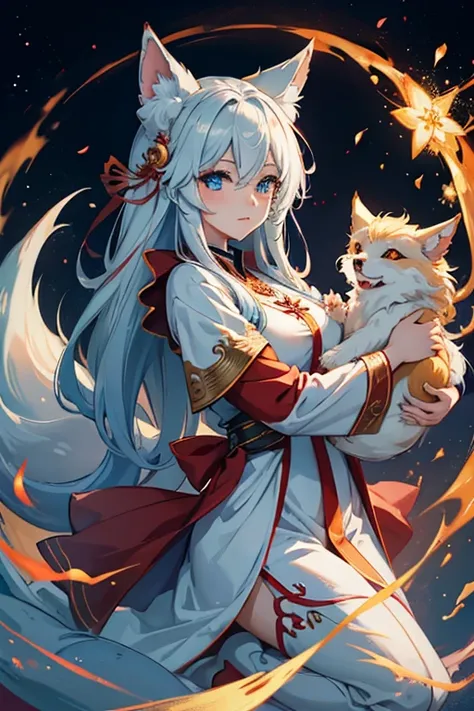 mizuki, kitsune is a nine-tailed fox, is a magical entity whose origin dates back to ancient times. with ancient wisdom and a de...