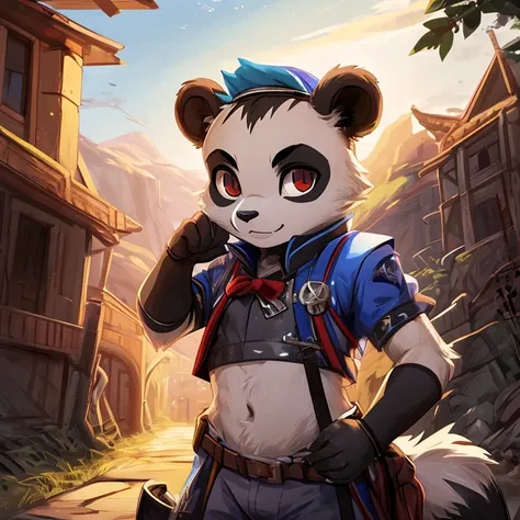 a panda，Detailed character details，contortionist