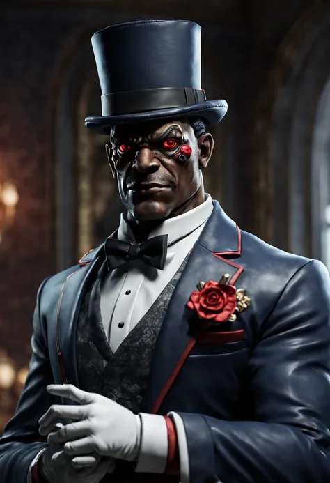 cyborg butler, by Ivan Plush, enhance, intricate, (best quality, masterpiece, Representative work, official art, Professional, unity 8k wallpaper:1.3)