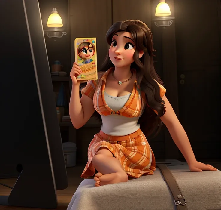 Uma mulher estilo disney pixar, alta qualidade, melhor qualidade