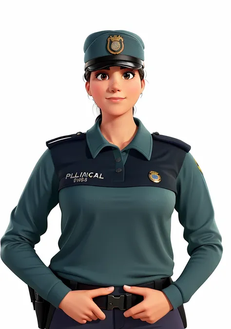 Mujer policia joven dinamica saludable