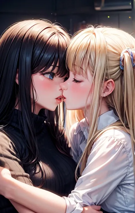 2 girls kissing